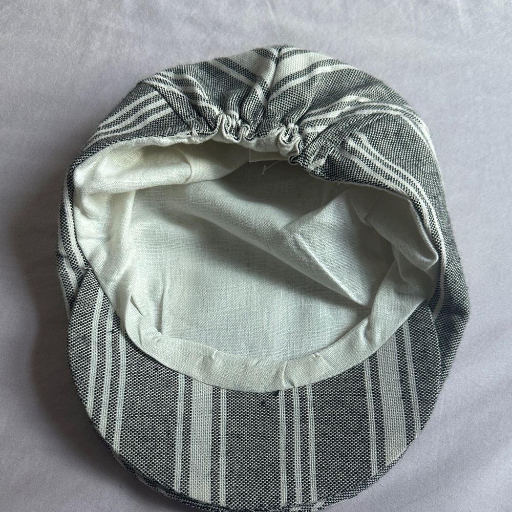 Classic Black and White Striped Cap